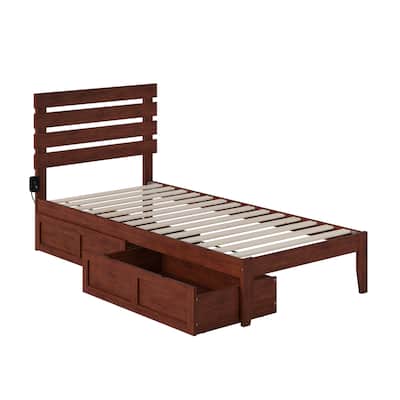Queen Bed with USB Charger & Storage Drawers - Elegant White Platform Bed Frame - Modern Bedroom Furniture