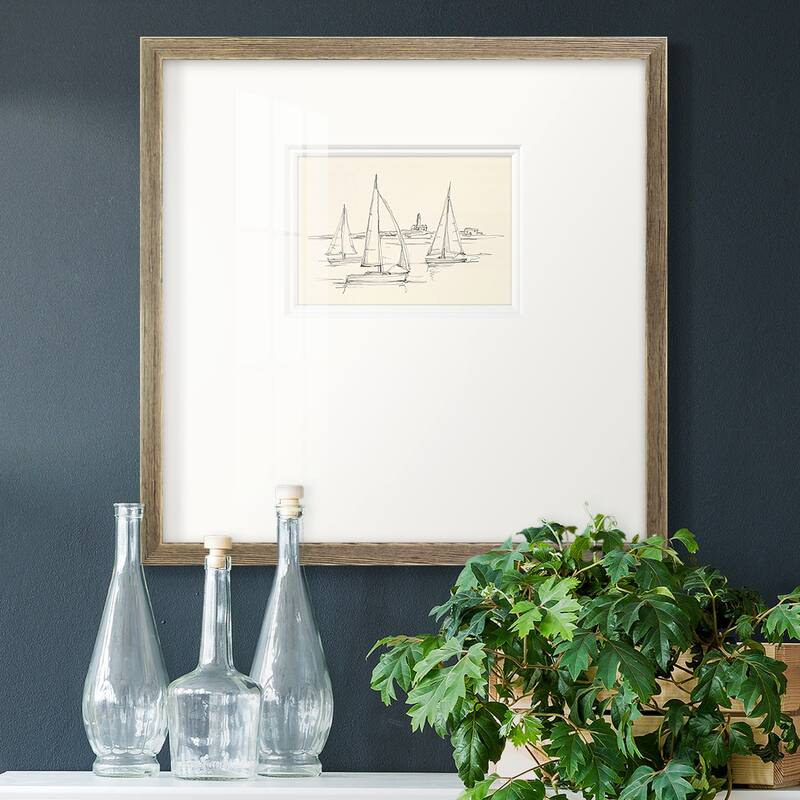 Coastal Contour Sketch IIPremium Framed Print