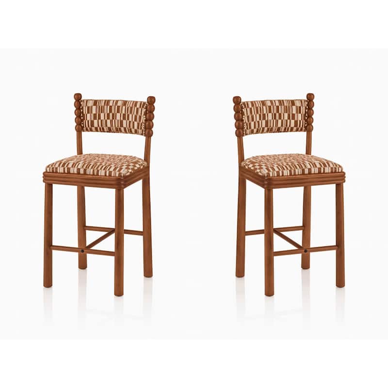 Hulu Counter Stool 2pc Set - Brown