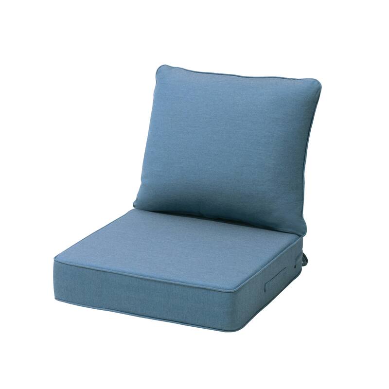 24 x 24 x 5.5 in Outdoor Patio Seat Sunbrella Fabric Cushion Set - SpectrumDenim - 1PC