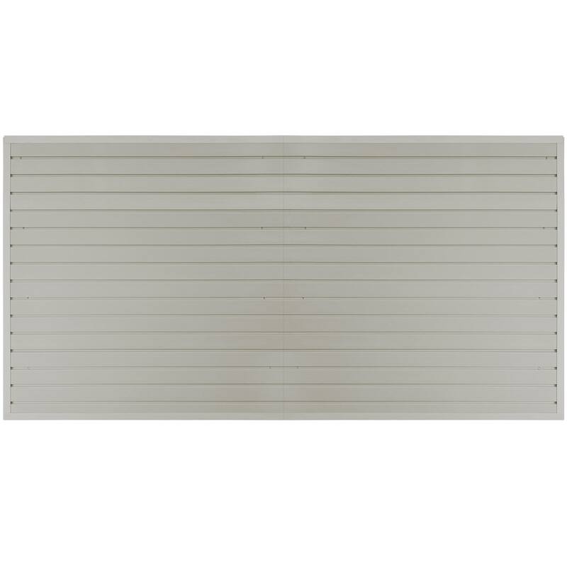 4 x 8 Feet Grey Heavy Duty Garage Slatwall Panels with Hooks and Universal Groove Design - 4' x 8'