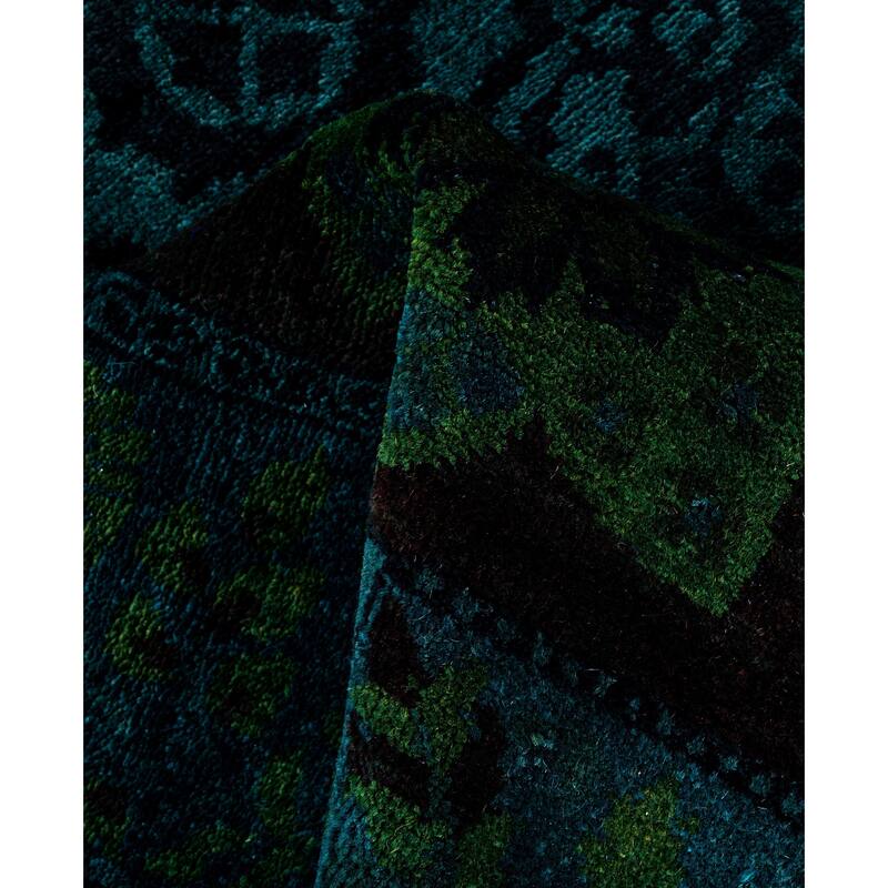 Overdyed One-of-a-Kind Hand-Knotted Area Rug - Black - 3' 3" x 5' 1"