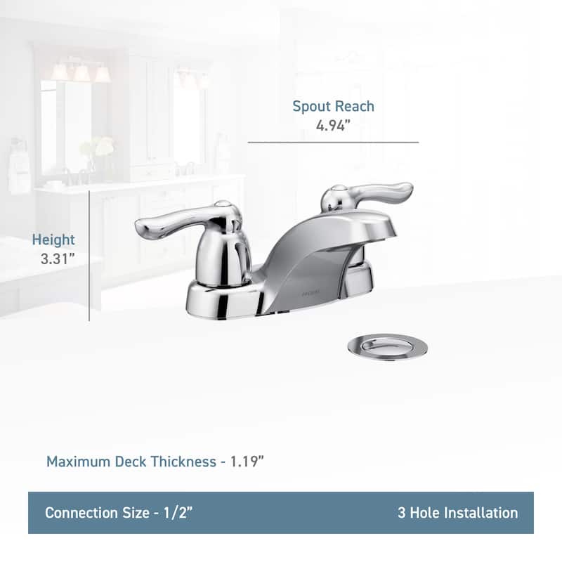 Moen Double Handle Centerset Bathroom Faucet from the Chateau