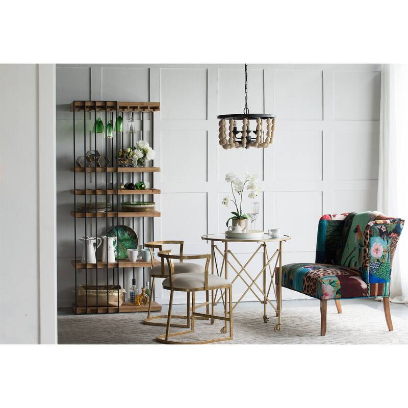 4 - Light Wood Chandelier
