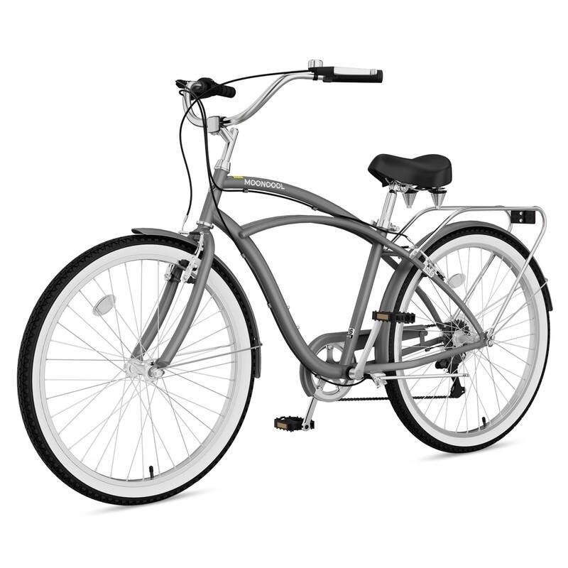 Beach Cruiser Bike for Women and Men, 24/26 Inch 7-Speed Adult Bicycle