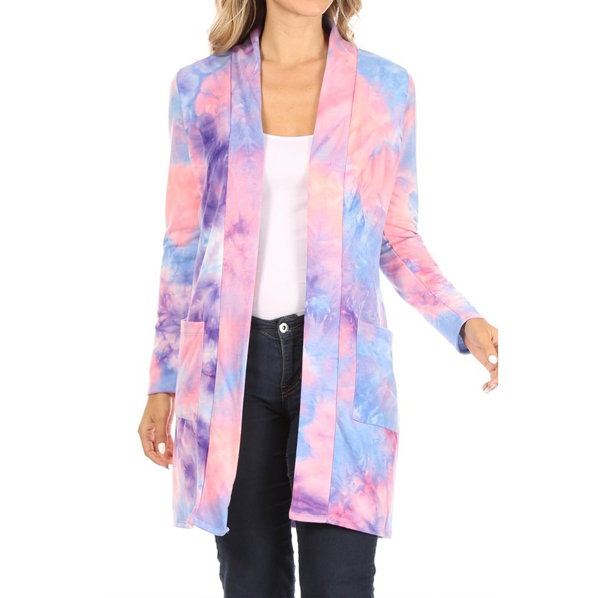 Womens tie dye cardigan