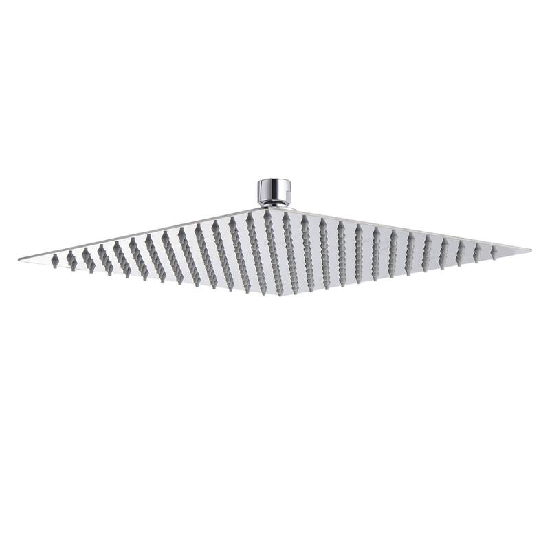 Rain Fixed Shower Head (12 Inch Square, Chrome) Bed Bath & Beyond