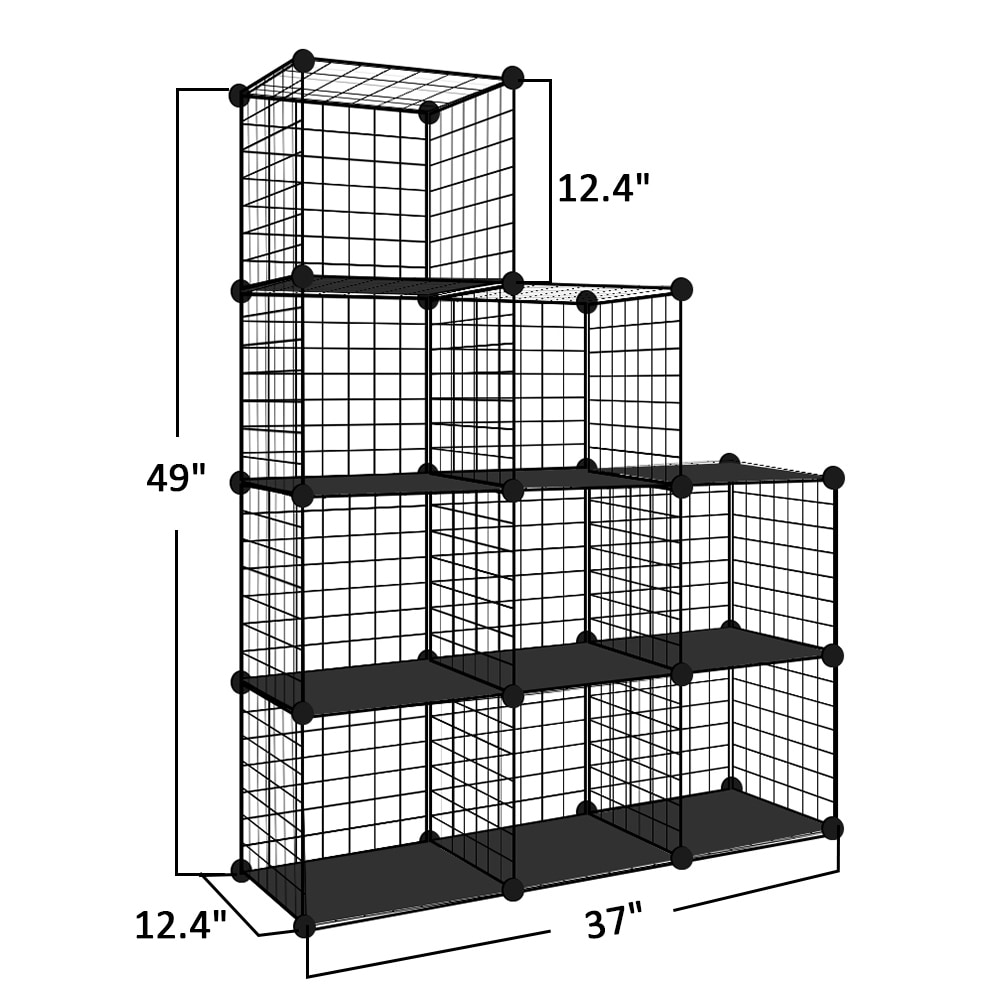 Grid Cubes Organizer Wire Storage Cube Shelves Bookcase Shelf Units