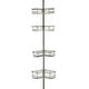 preview thumbnail 15 of 40, Utopia Alley Tension Pole Shower Caddy Corner Organizer, Adjustable with 4 Removable Baskets, 60 to 97 Inch