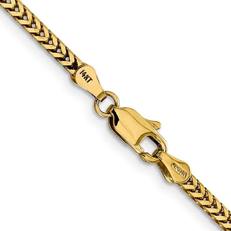 Curata 14k 2.3mm Franco Chain Bracelet