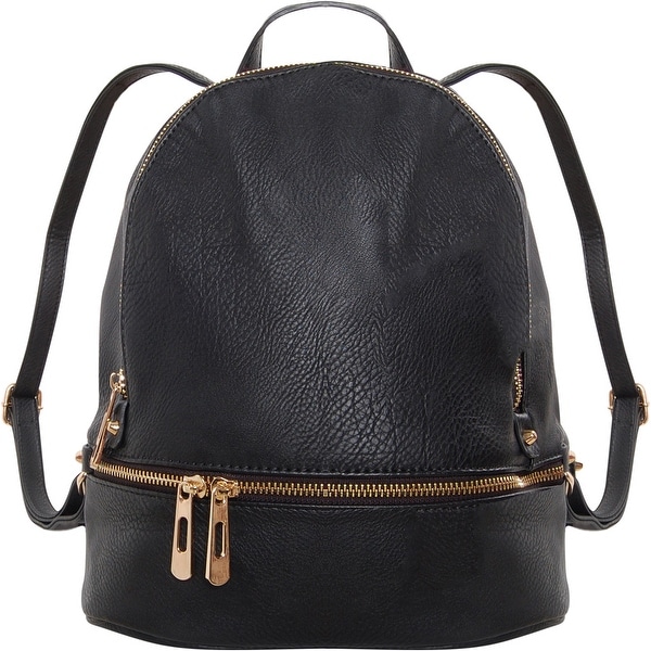 Shop Humble Chic Multi-Zip Vegan Leather Backpack Purse Small Fashion School Bag Bookbag - 13.5 ...