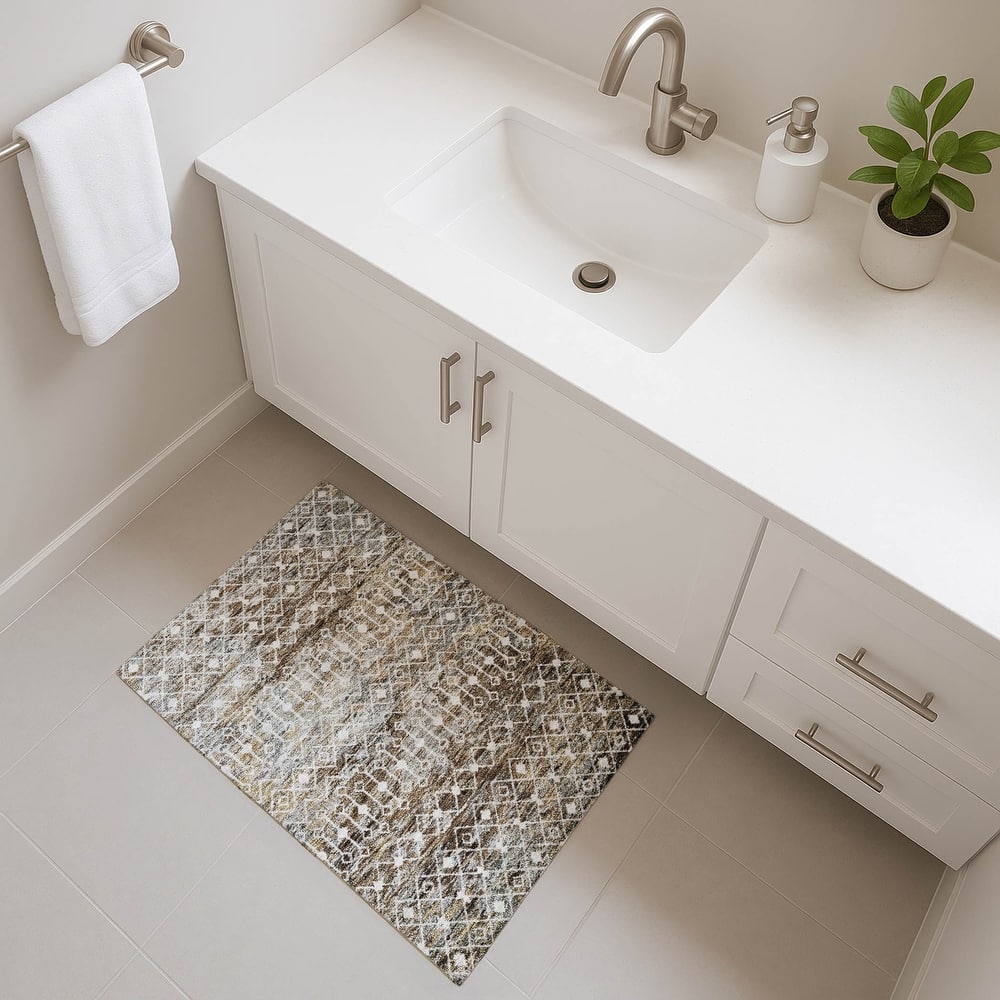 Premium Washable Super Soft Boho Trellis Mayfield Rug