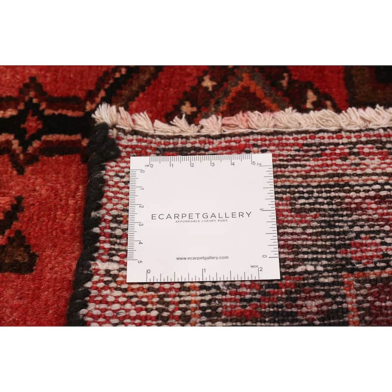 ECARPETGALLERY Hand-knotted Andelz Red Wool Rug - 3'4 x 9'7