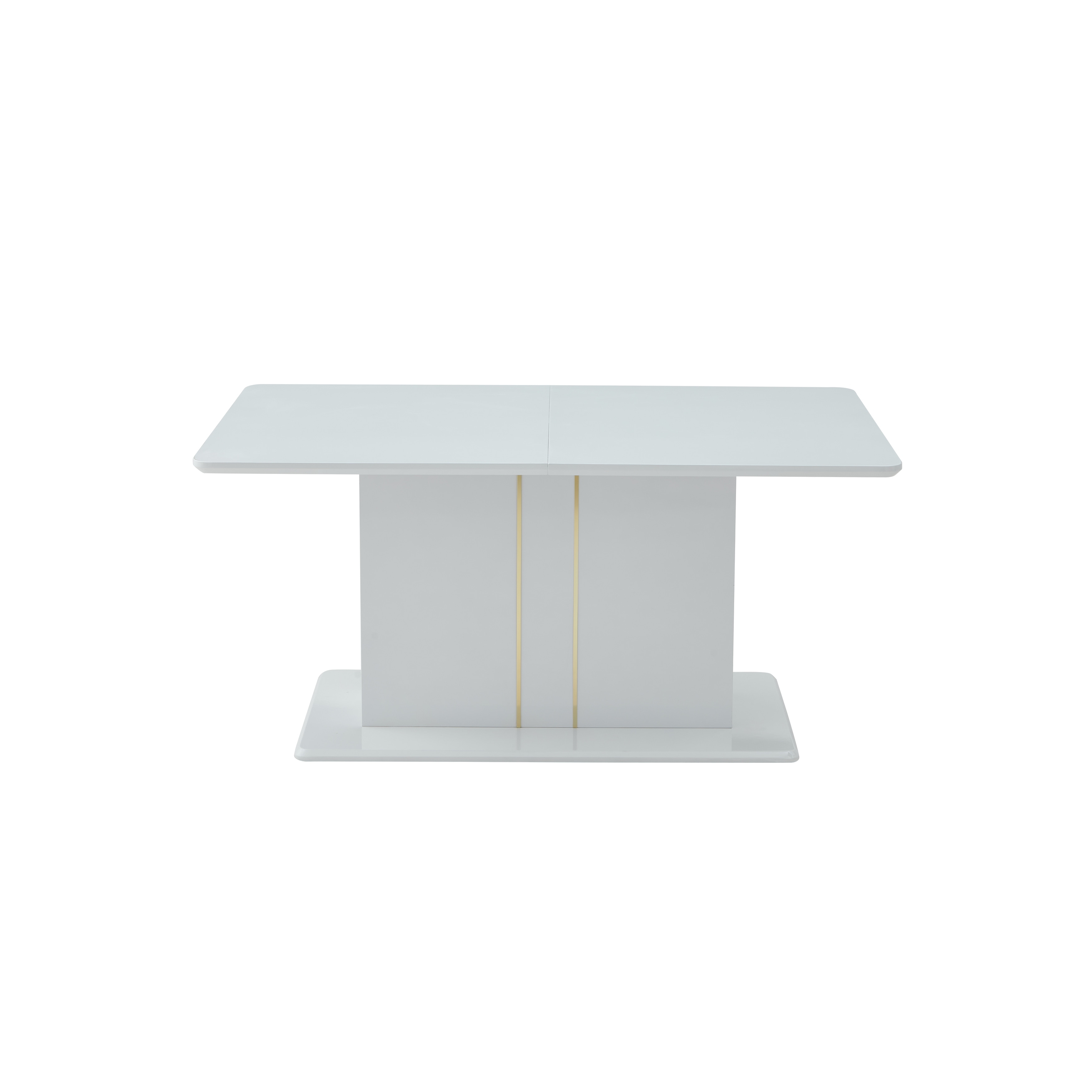 Extendable Dining Table for Kitchen, Simple dining table office desk for 4-6 people, White