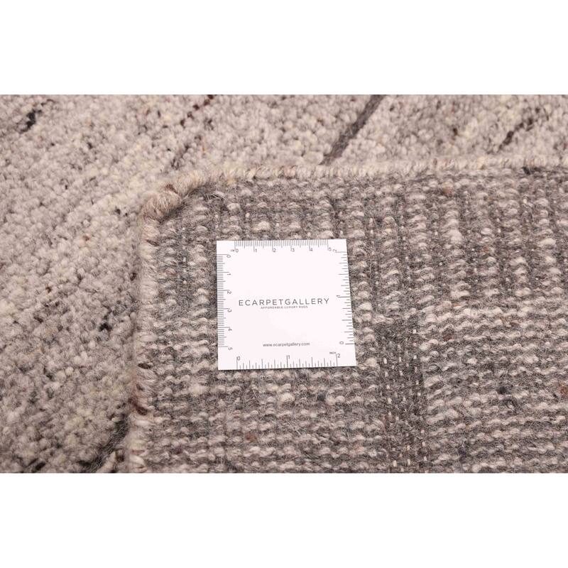 ECARPETGALLERY Hand-knotted Tangier Grey Wool Rug - 5'5 x 7'5