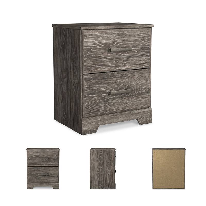 Ralinksi Gray Two Drawer Nightstand