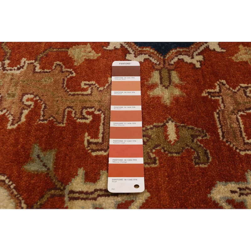 ECARPETGALLERY Hand-knotted Jules Sultane Dark Copper Wool Rug - 8'0 x 8'0