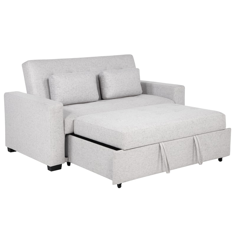 Drina Full Size Pull Out Sofa Bed Grey