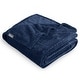 preview thumbnail 50 of 109, Bare Home Microplush Fleece Blanket - Ultra-Soft - Cozy Fuzzy Warm Full - Queen - Chevron Blue