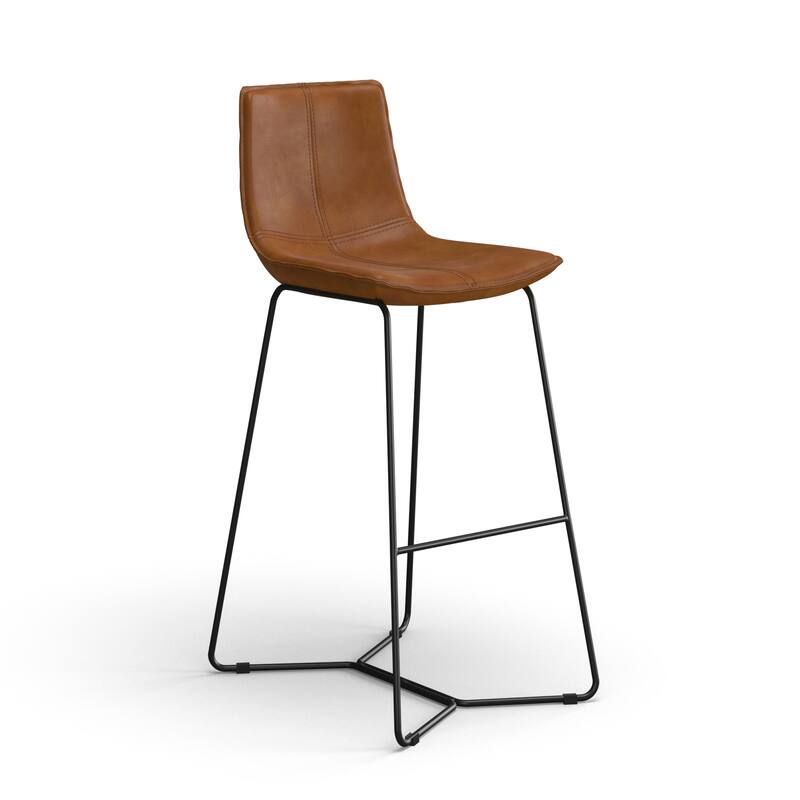 Madison Vegan Leather Bar Height Stools (Set of 2)