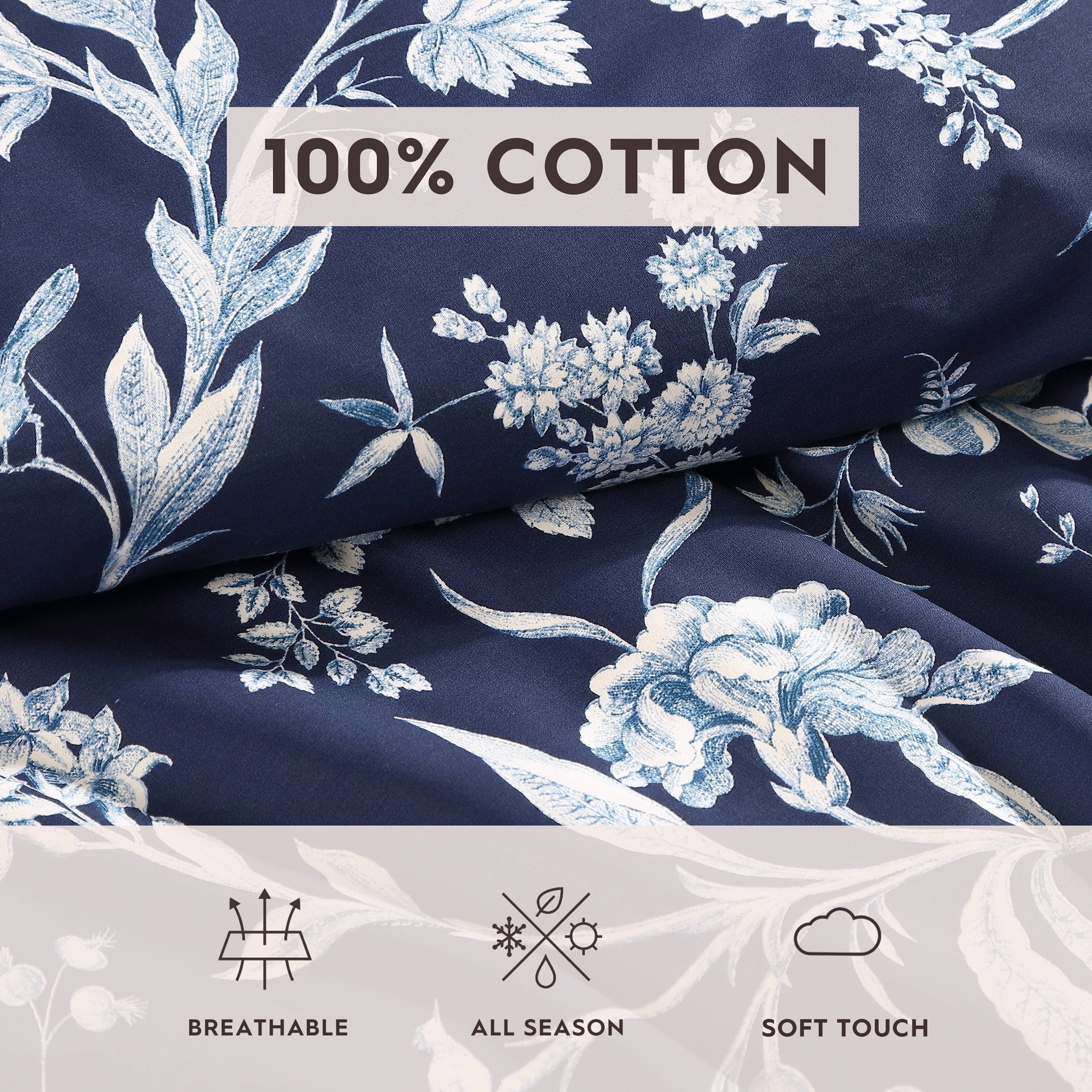 Branch Toile Blue Comforter Bonus Set