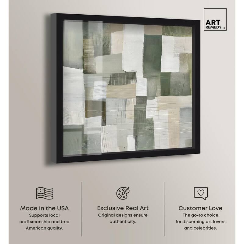 Pale Jade Green I Shadowbox by Art Remedy