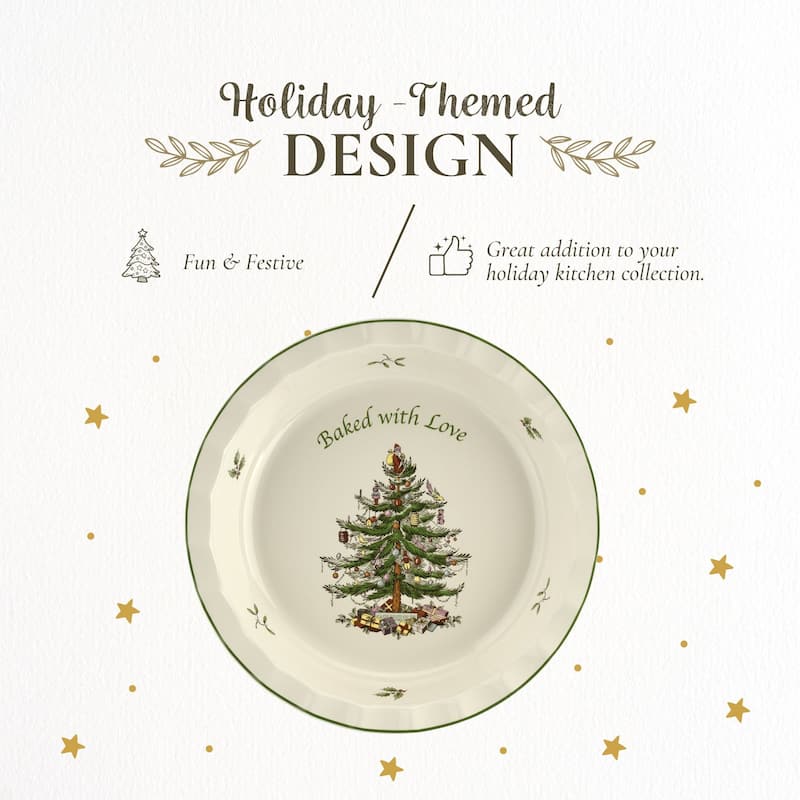 Spode Christmas Tree Baked With Love Pie Dish