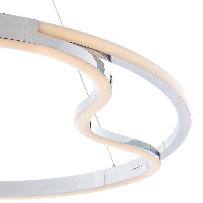 Minsk Single Round Color Changing Integrated LED Chrome Chandelier