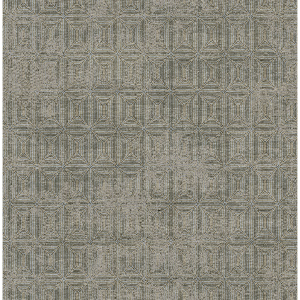 Seabrook Designs Amita Geometric Rectangles Unpasted Wallpaper