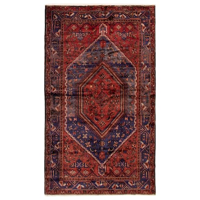 ECARPETGALLERY Hand-knotted Andelz Red Wool Rug - 4'6 x 7'7