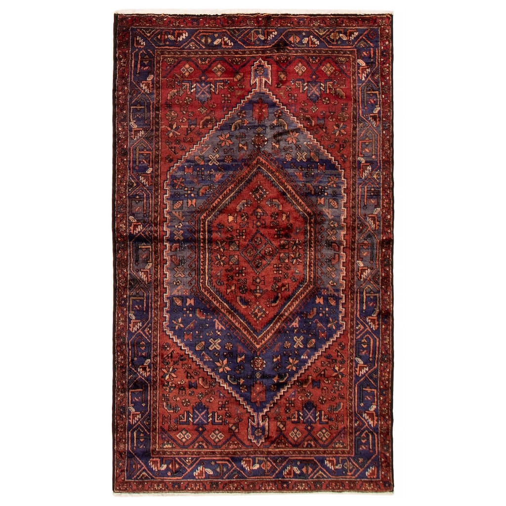 ECARPETGALLERY Hand-knotted Andelz Red Wool Rug - 4'6 x 7'7