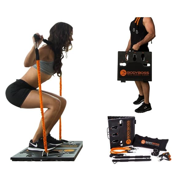 BodyBoss Full Portable Home Gym Workout Package Bed Bath