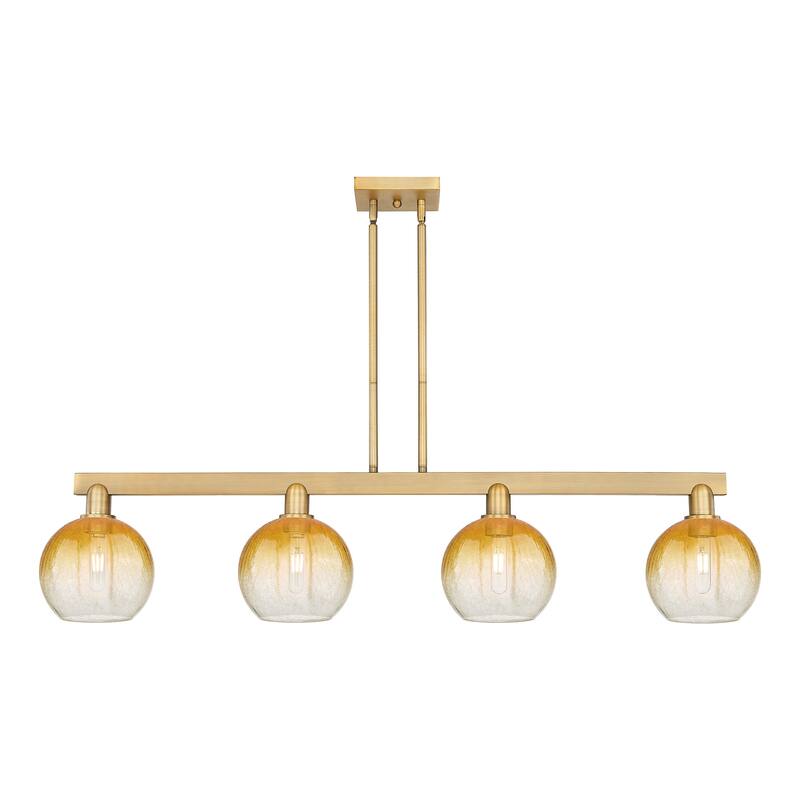 Innovations Lighting Urban Downtown - Brookhaven Globe - 4 Light 48" Stem Hung Island Light