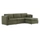 preview thumbnail 145 of 179, Mia Oversized Modular Sectional Fabric Sofa Green-4 Pieces