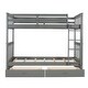 preview thumbnail 41 of 48, Twin-Over-Twin Bunk Bed with 2 Storage Drawers, Solid Wood Bunk Bed with Guardrail and Built-in Ladder, for Kids Teens Adult