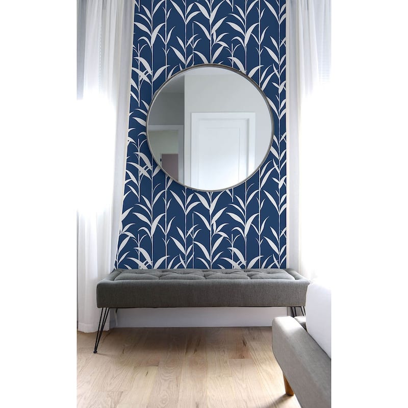 NextWall Bamboo Leaves Peel and Stick Wallpaper