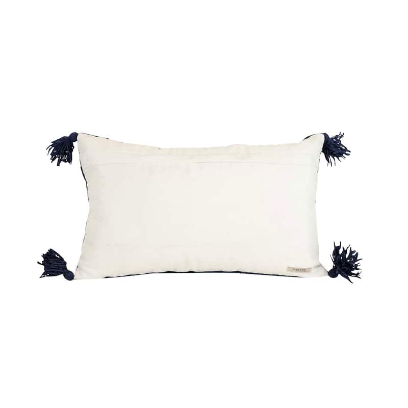 Foreside Home & Garden 12x20 In/Outdoor Geo Diamond Filled Pillow - 20 x 12 x 5"