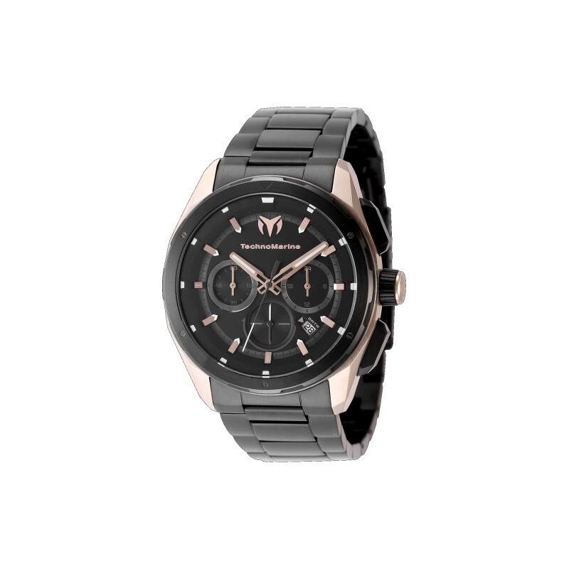 Technomarine Men's TM-318092 OCEAN Quartz Black Dial Watch