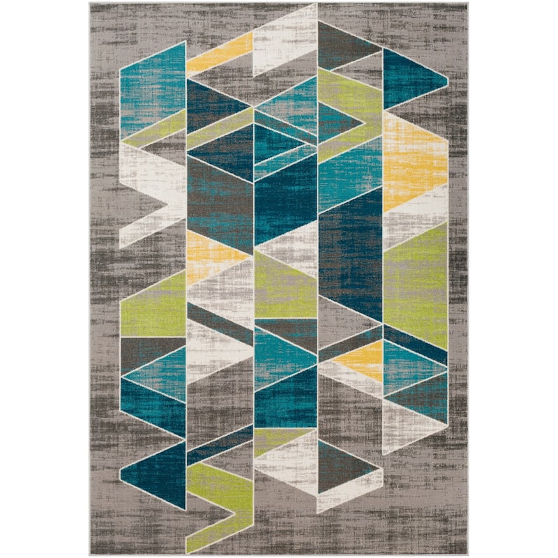 Livabliss Mid-Century Modern Rafetus Geometric Area Rug
