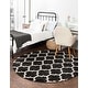 preview thumbnail 34 of 66, Contemporary Akiva Collection Area Rug 10' Round - Black