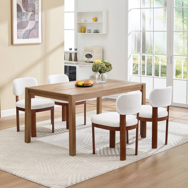 Beige Dining Chair Accent Chair Rustic Side Chair Office Chair Kitchen Chair Vanity Chair with Wood Legs