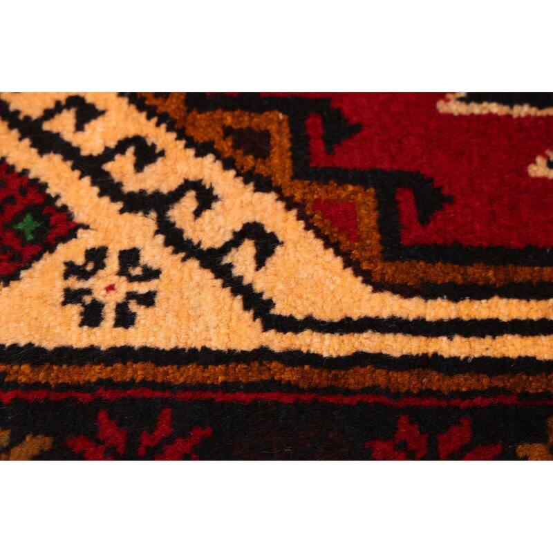 ECARPETGALLERY Hand-knotted Teimani Red Wool Rug - 3'8 x 6'9