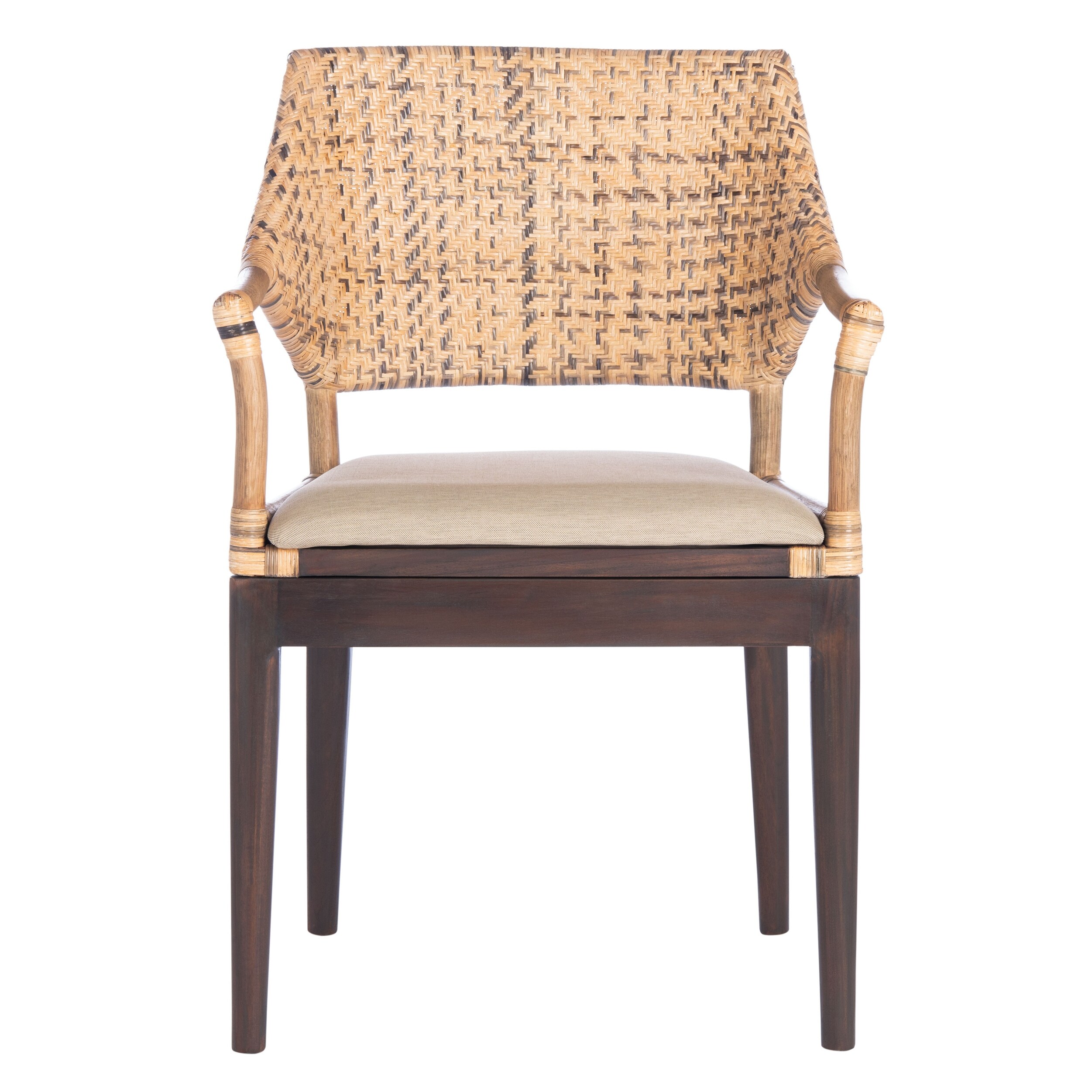 Safavieh carlo honey top arm chair