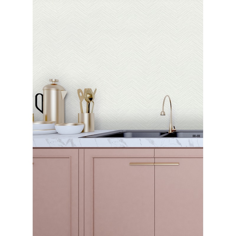 A-Street Prints Apex White Weave Wallpaper