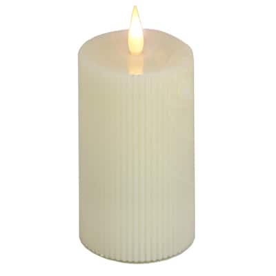 HGTV Home Collection 11 in Georgetown Real Motion Flameless Candle With Remote, Ivory, LED - 11 in