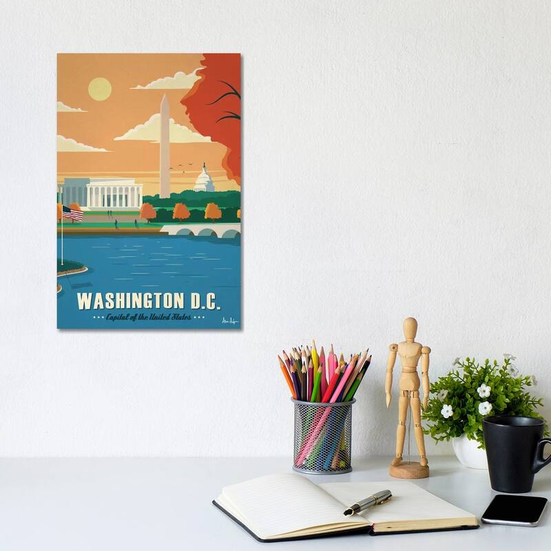 iCanvas "Washington D.C." by IdeaStorm Studios Canvas Print - 12x8x0.75