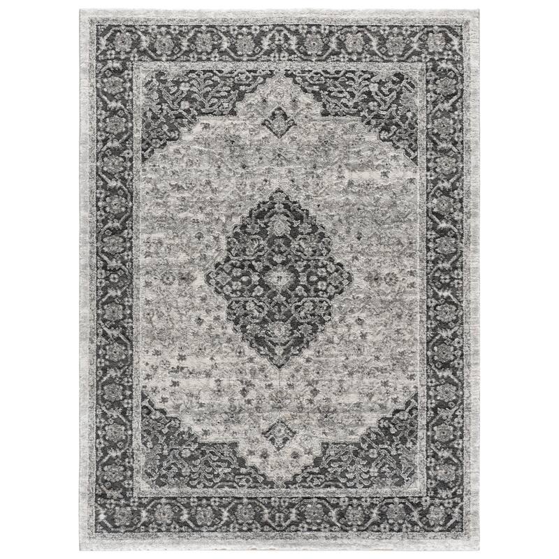 SAFAVIEH Lunara Marijona Medallion Area Rug - Grey/Ivory - 5'3" x 7'6"
