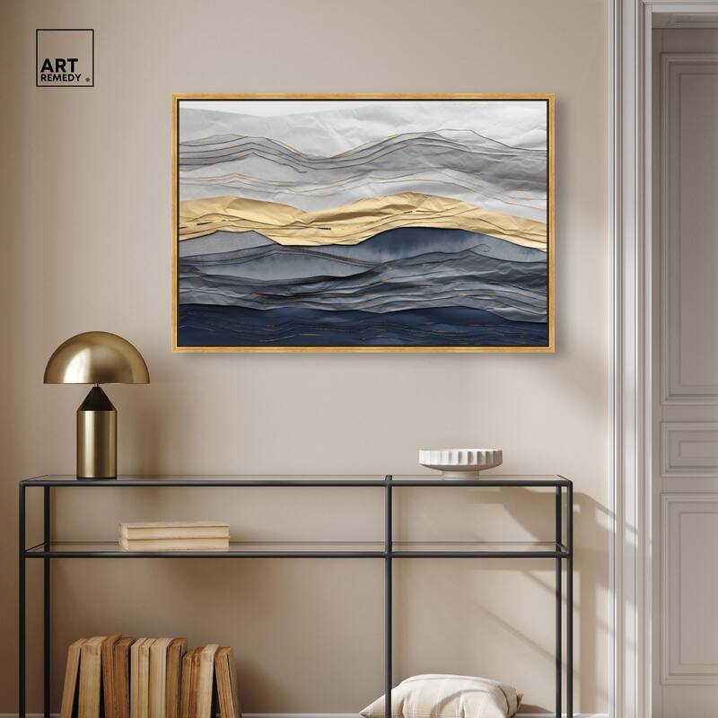 Flowing Golden Tide Canvas by Art Remedy