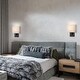 preview thumbnail 3 of 18, 12in H Dark Bronze Wall Sconce Light With Oatmeal Fabric Shade
