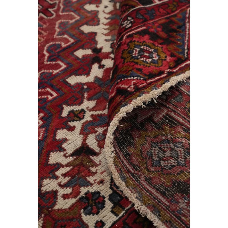 Hand Knotted Oriental 100% Wool Carpet Traditional Medallion Red Heriz Area Rug - 12' 8'' X 9' 11''